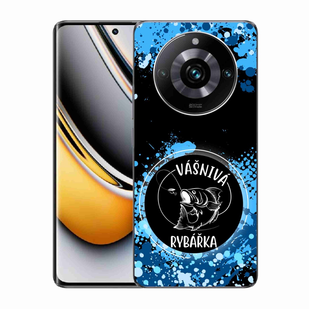 Gél borítás mmCase a Realme 11 Pro/11 Pro+ készülékhez - szenvedélyes halásznő fekete háttérrel