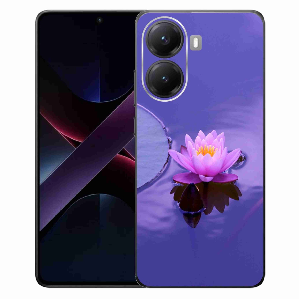 Gél borítás mmCase a Xiaomi Poco X7 Pro 5G számára - virág a felületen