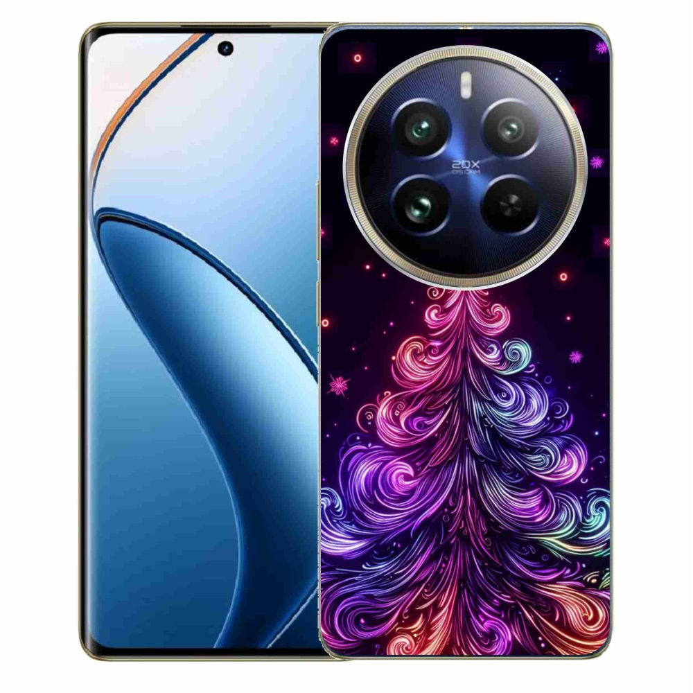 Gél borítás mmCase a Realme 12 Pro 5G/12 Pro+ 5G számára - neon karácsonyfa 1