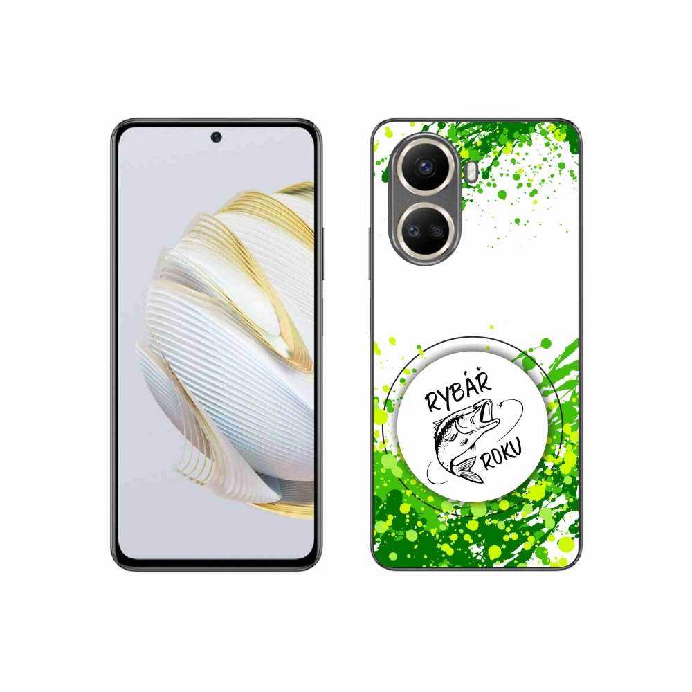 Gél borító mmCase a Huawei Nova 10 SE-n - az év horgásza fehér háttérrel