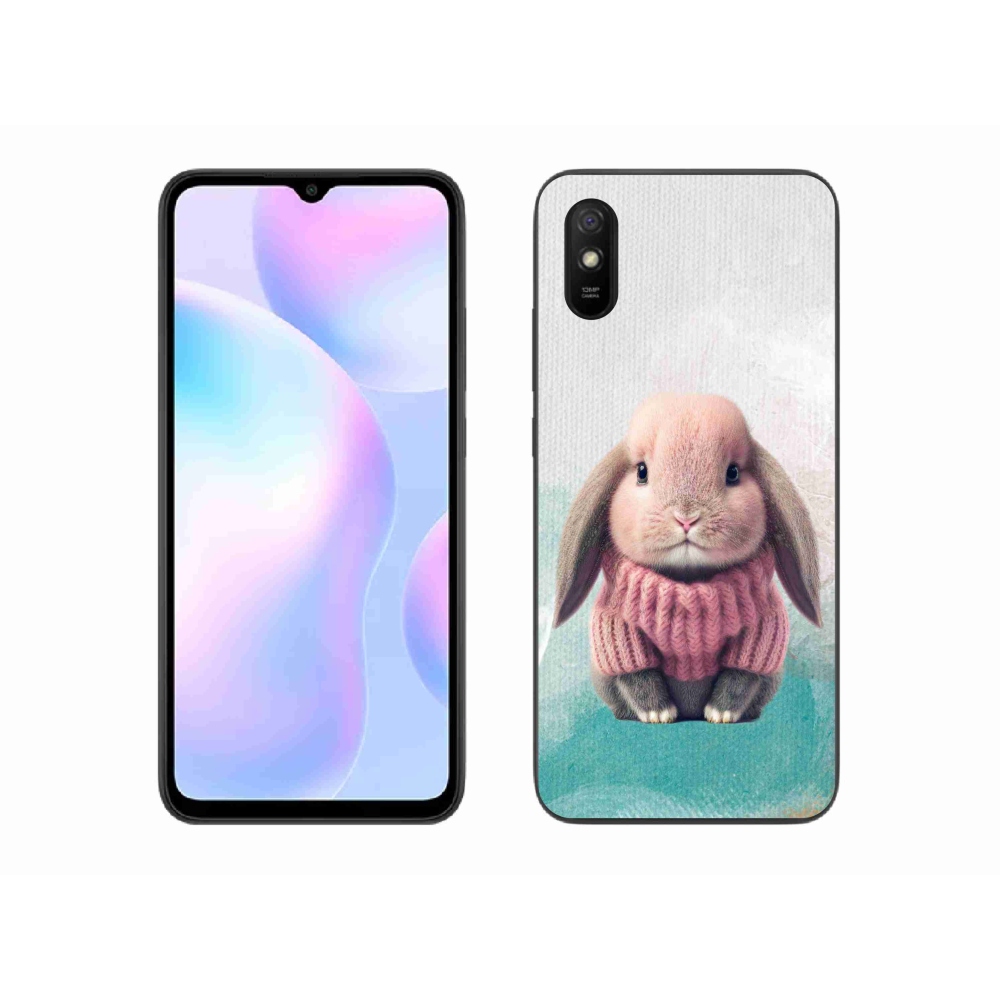 Gél borítás mmCase a Xiaomi Redmi 9AT-hoz - nyúl pulóverben