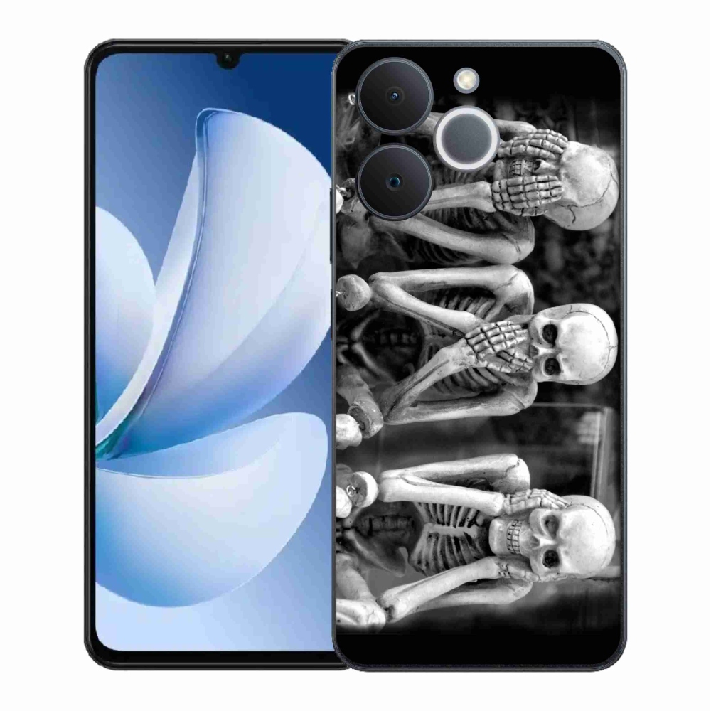 Gél borító mmCase a Realme Note 70T-hez - csontvázak