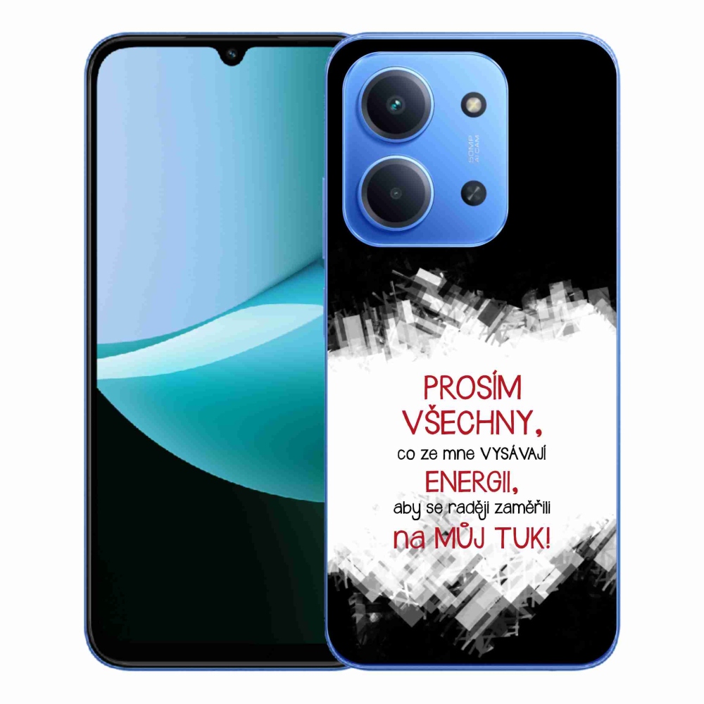 Gél borító mmCase a Xiaomi Redmi 15C 4G/5G (173mm) - vicces szöveg 1 piros