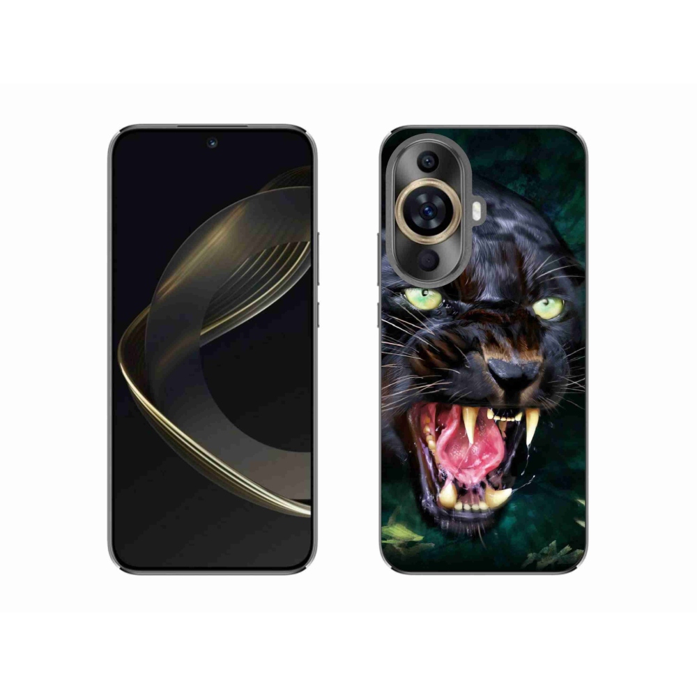 Gél borítás mmCase a Huawei Nova 11 készülékhez - dühös fekete párduc