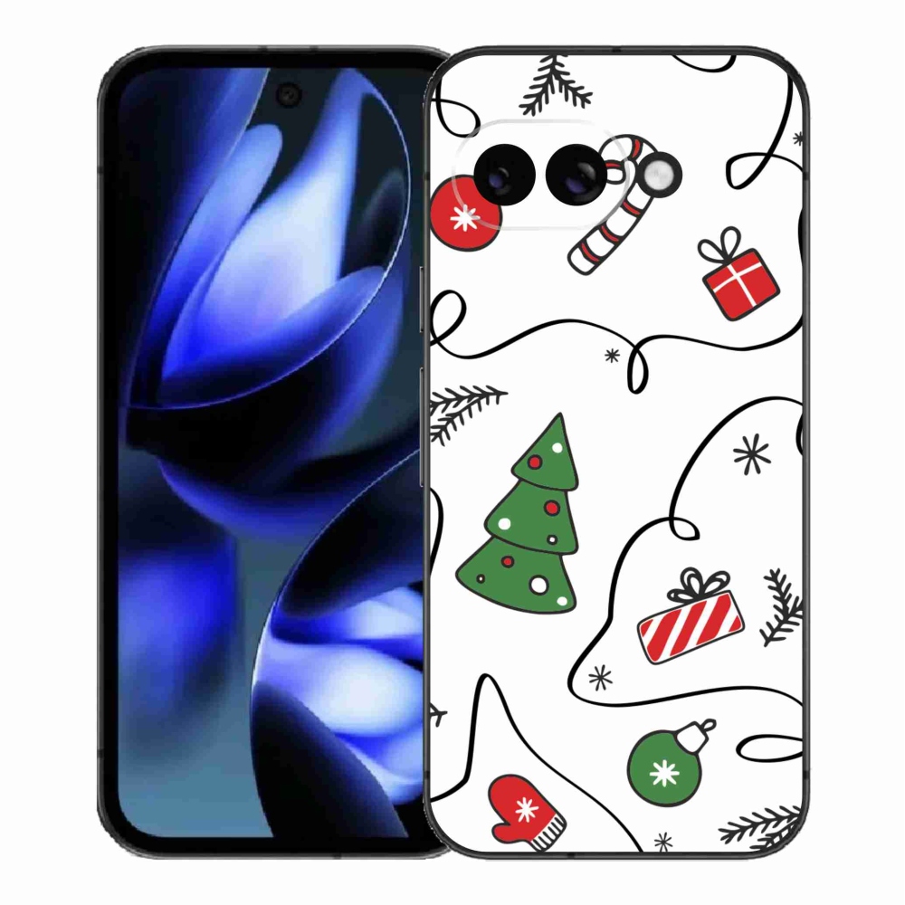 Gél borítás mmCase a Google Pixel 9a számára - karácsonyi motívumok