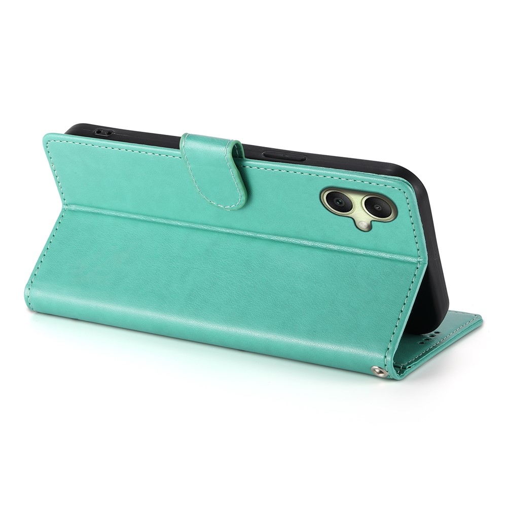 Virágos könyves tok Samsung Galaxy A07 4G készülékhez - teáskék színű