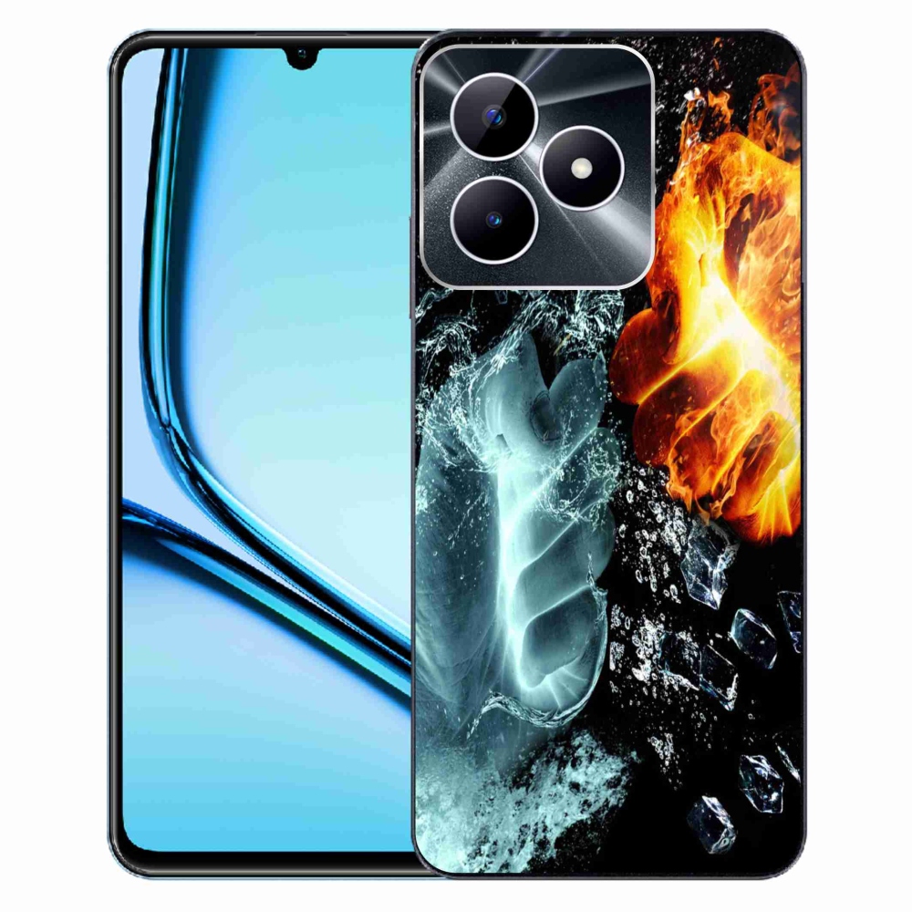 Zselés borítás mmCase a Realme Note 50 készülékhez - víz és tűz