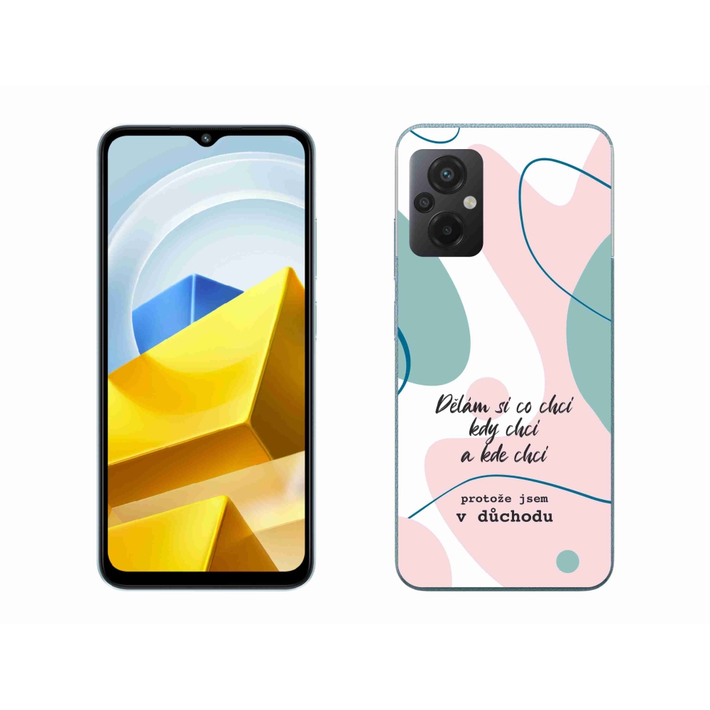 Gél borító mmCase a Xiaomi Poco M5 4G-hez - vicces szöveg 10 fehér háttér