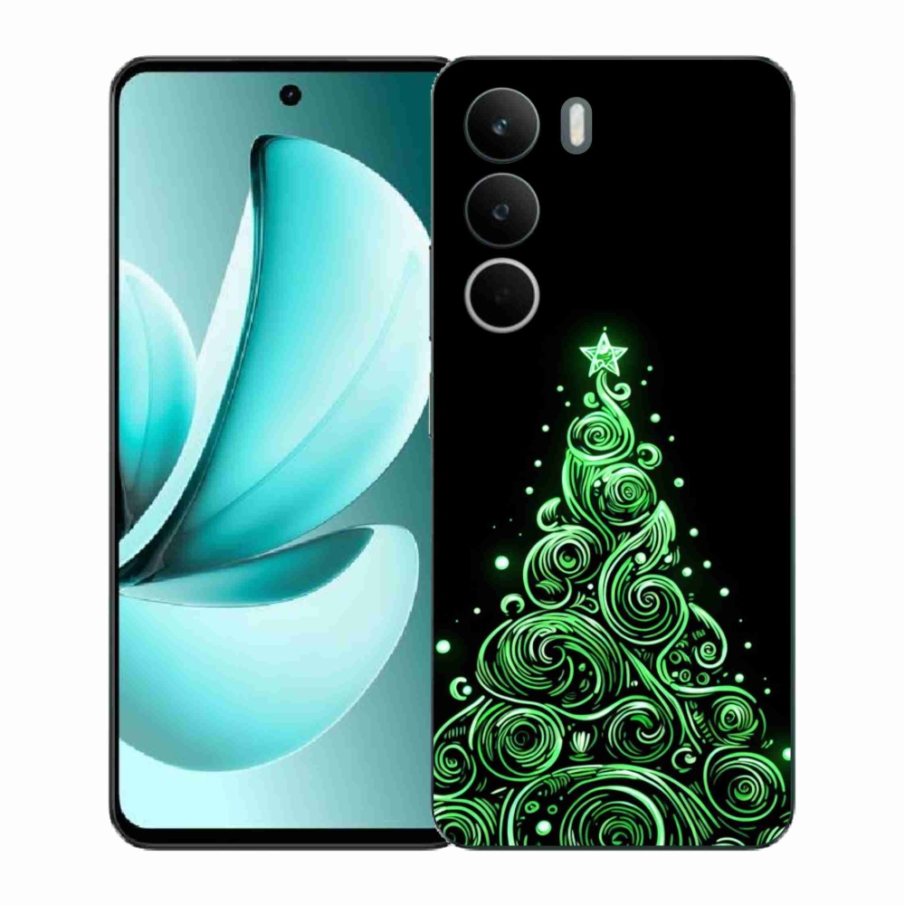 Gél borítás mmCase a Realme C71 készülékhez - neon karácsonyfa 3