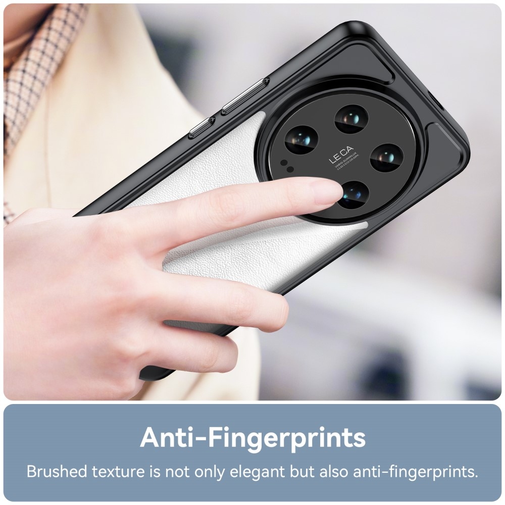 Gél tok fix hátlappal a Xiaomi 14 Ultra számára - fekete