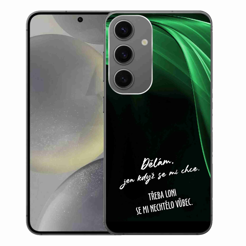 Gél borító mmCase Samsung Galaxy S24+ készülékhez - vicces szöveg 12 fekete háttér