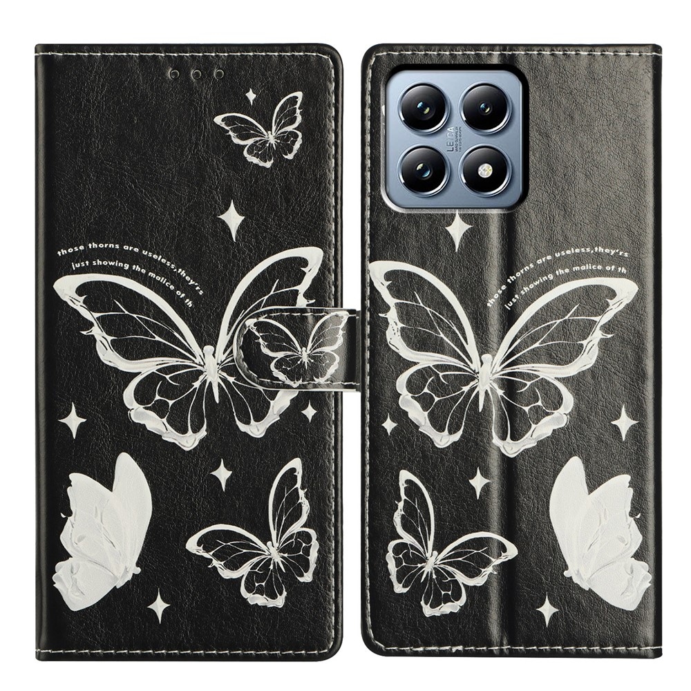 Biztonságos könyv tok Xiaomi 15T - fehér pillangókhoz