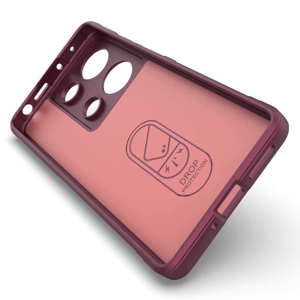 Rugg tartós zselés tok Xiaomi Redmi Note 13 Pro 4G/Poco M6 Pro - bordó színben