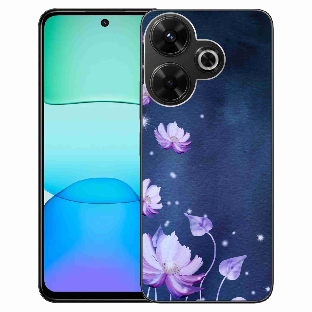 Gél tok mmCase a Xiaomi Redmi 13 4G/Poco M6 4G számára - hulló virágok