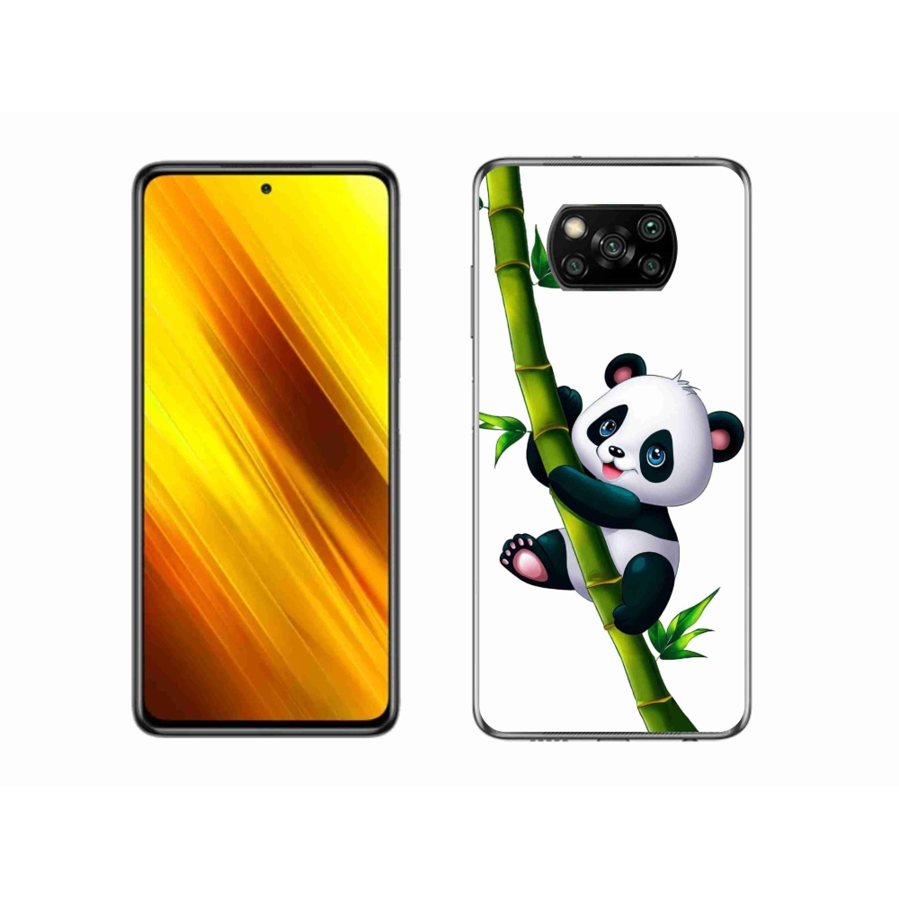 Gél borítás mmCase a Xiaomi Poco X3 Pro számára - panda a bambuszon