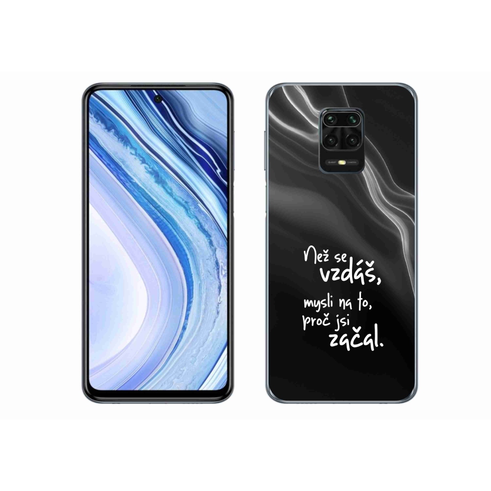 Gél borítás mmCase a Xiaomi Redmi Note 9S-hez - idézet 2 fekete háttér