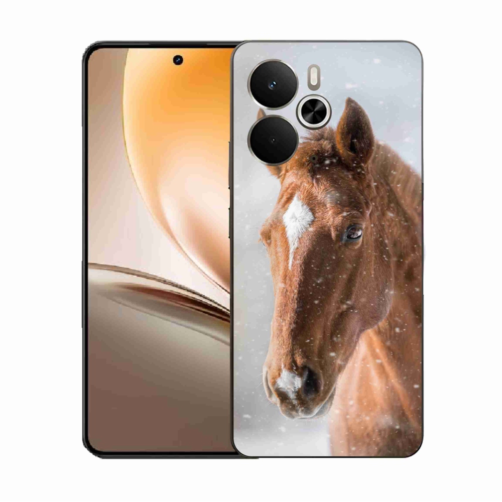 Zselés borítás mmCase a Realme 14 5G/14T 5G-hez - barna ló 2