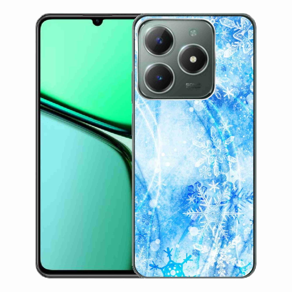 Gél borító mmCase a Realme C61 készülékhez - hópelyhek