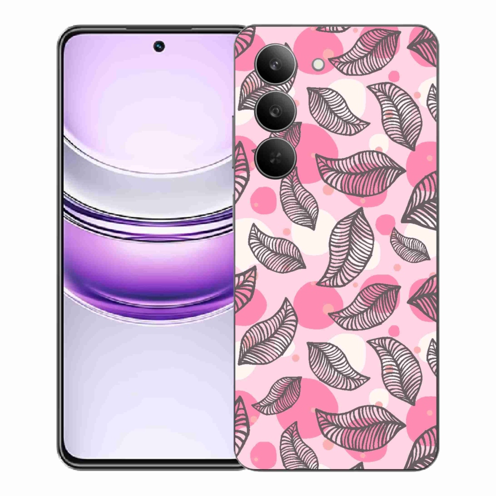 Gél borító mmCase a Realme 14x 5G készülékhez - rajzfilmes hulló levelek