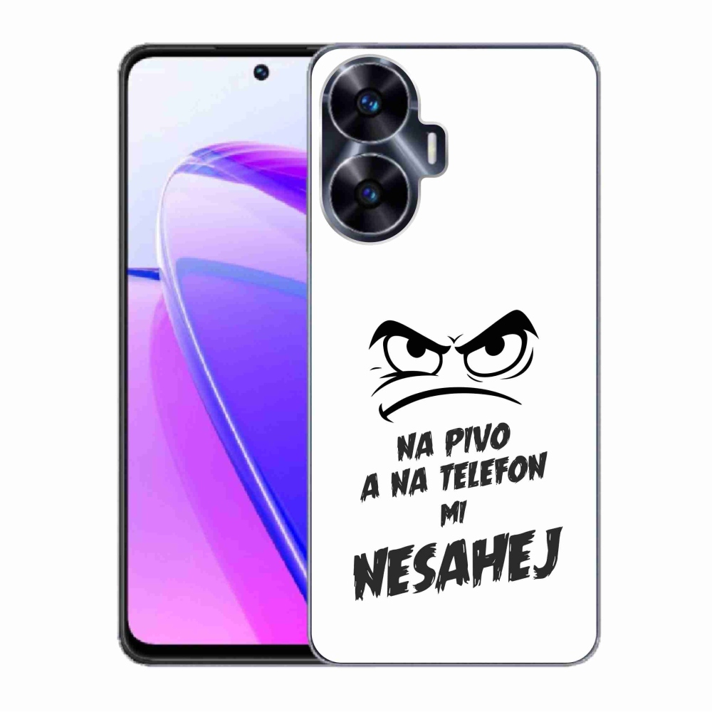 Gél borító mmCase a Realme C55 készülékhez - sör motívum 2 fehér háttér