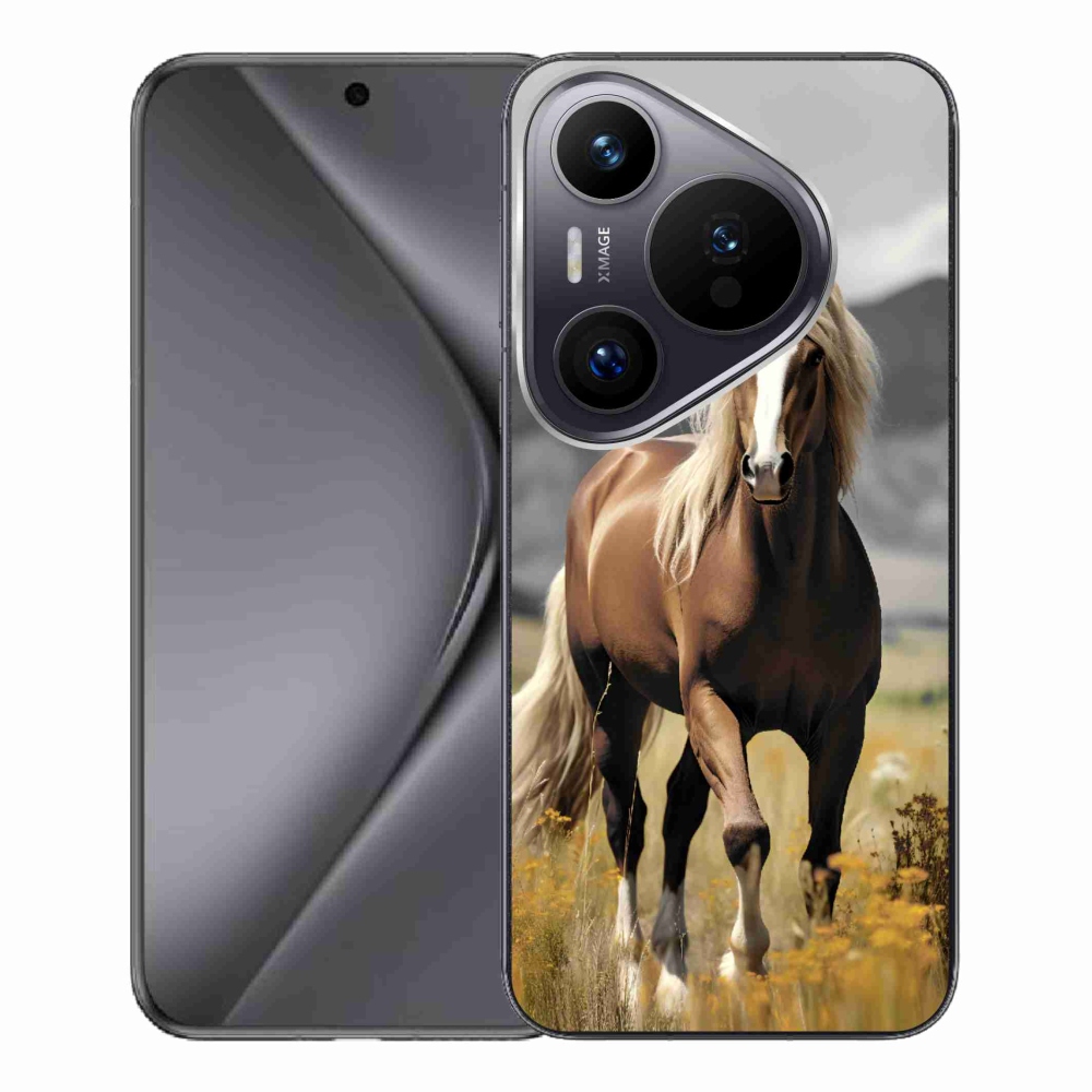 Zselés tok mmCase a Huawei Pura 70 Pro készülékhez - barna ló 1
