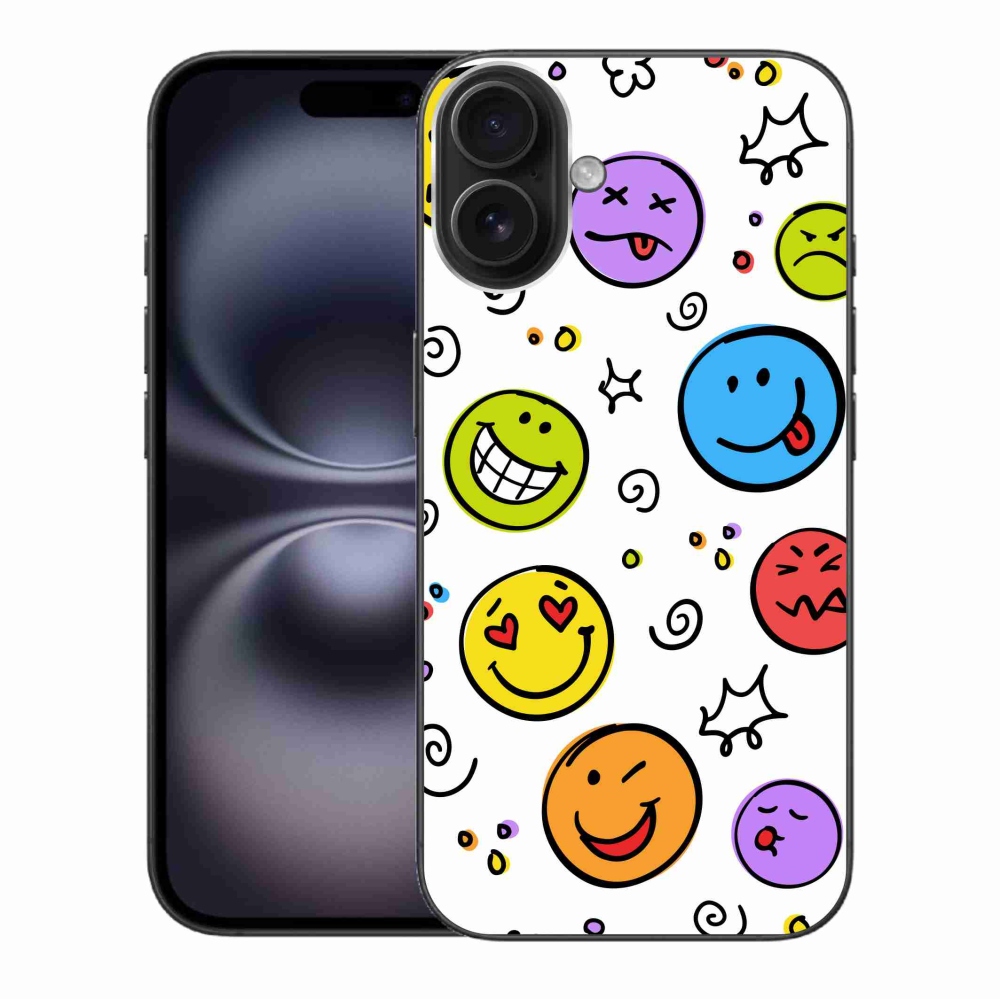 Gél borítás mmCase iPhone 16 Plus készülékhez - smiley-k