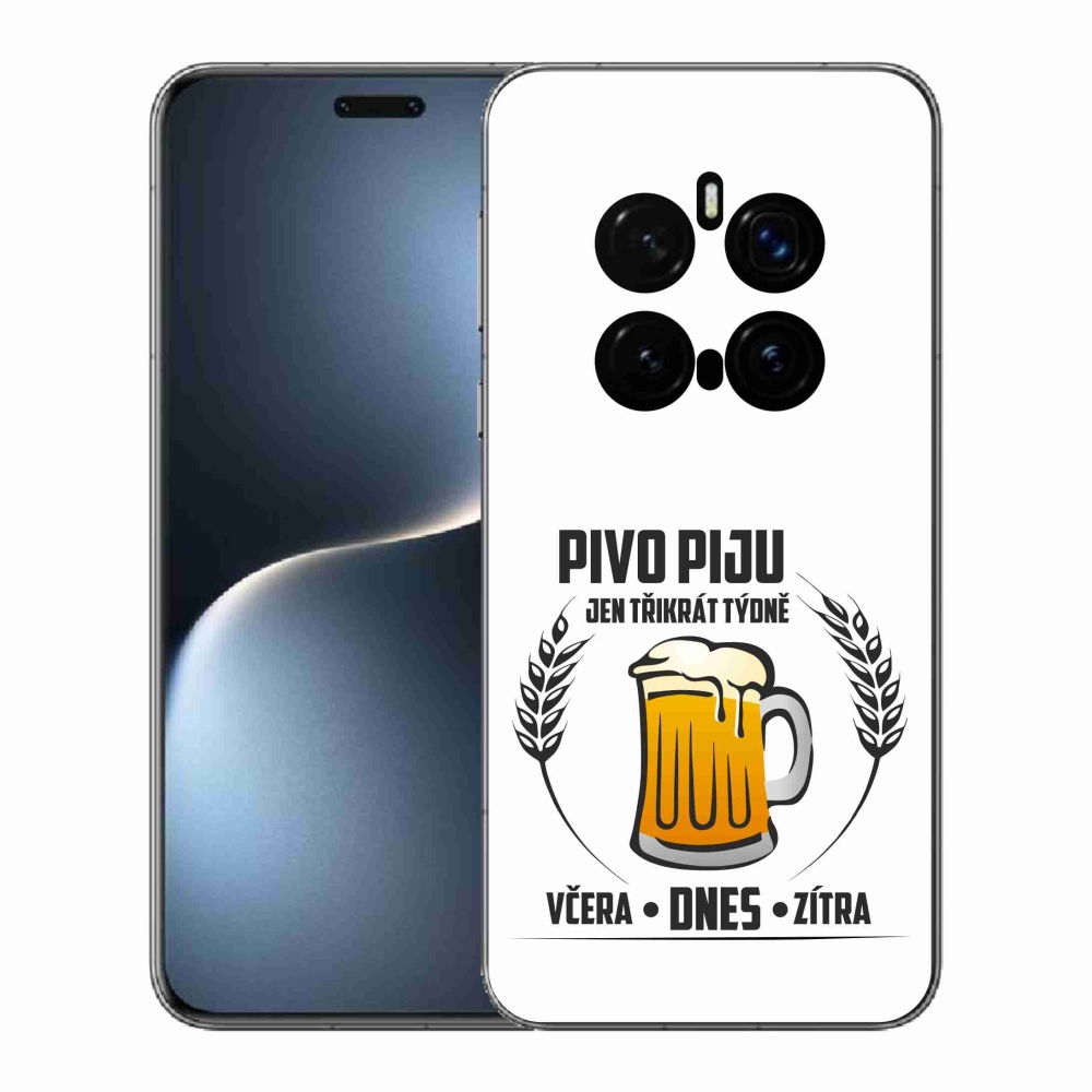 Gél borítás mmCase a Honor Magic 7 Pro 5G készülékhez - sör motívum fehér háttérrel