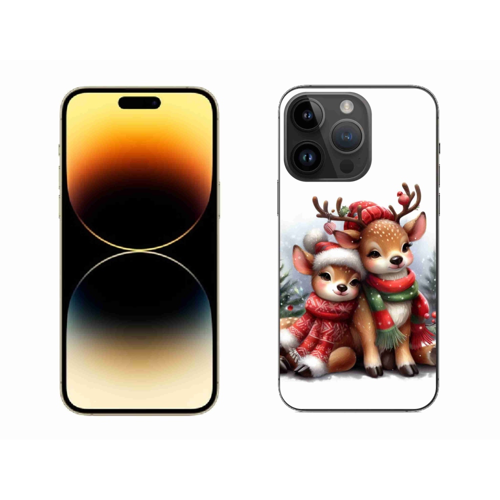 Zselés borítás mmCase iPhone 14 Pro Max készülékhez - karácsonyi rénszarvas
