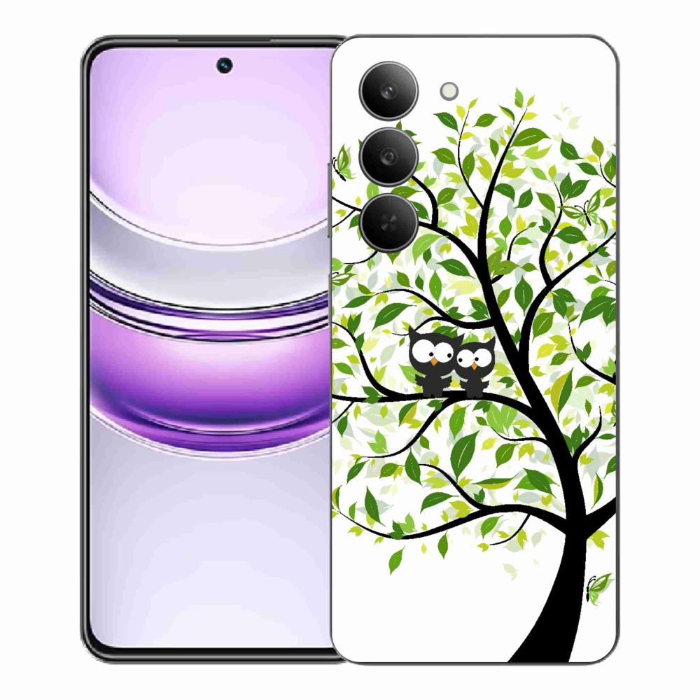 Gél borító mmCase a Realme 14x 5G készülékhez - baglyok a fán