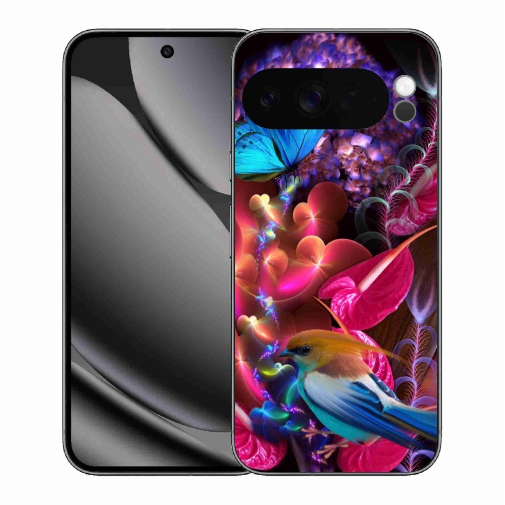 Zselés borítás mmCase a Google Pixel 10 Pro XL-hez - színes virágok