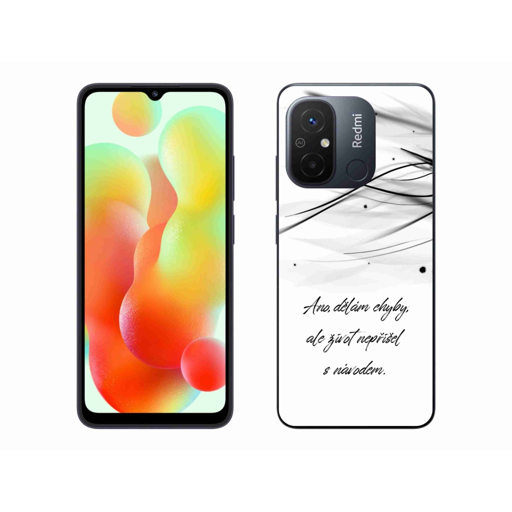 Gél borítás mmCase a Xiaomi Redmi 12C-hez - idézem fehér háttér