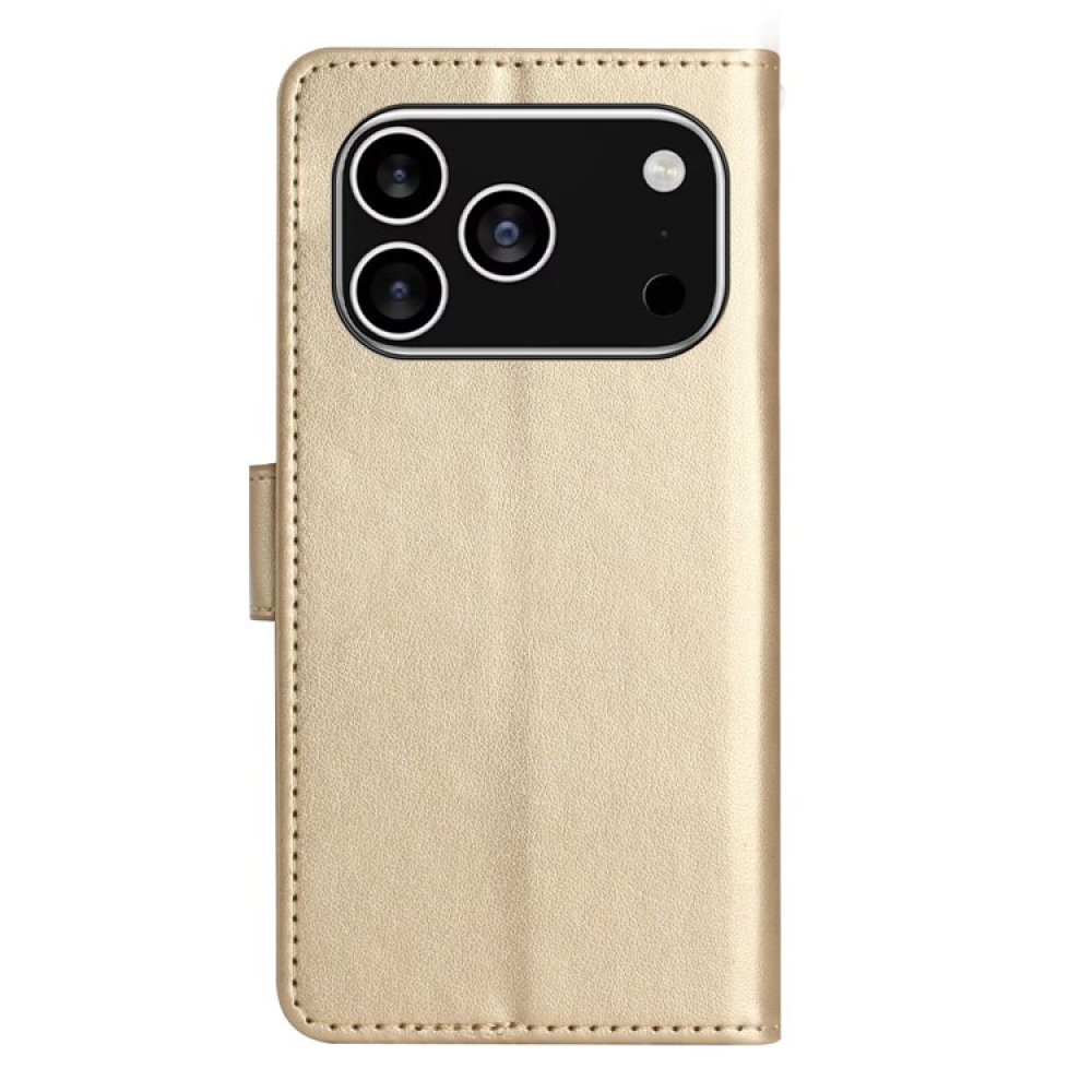 Virágok könyv tok iPhone 17 Pro-hoz - arany