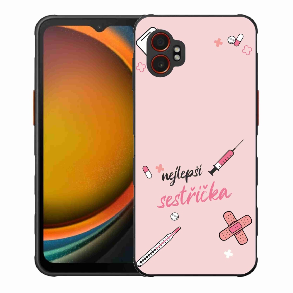 Gél borító mmCase Samsung Galaxy Xcover 7 Pro - legjobb kishúg rózsaszín háttérrel