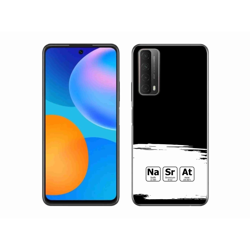 Gél borító mmCase a Huawei P Smart (2021) - kémiai elemek fehér és fekete háttérrel