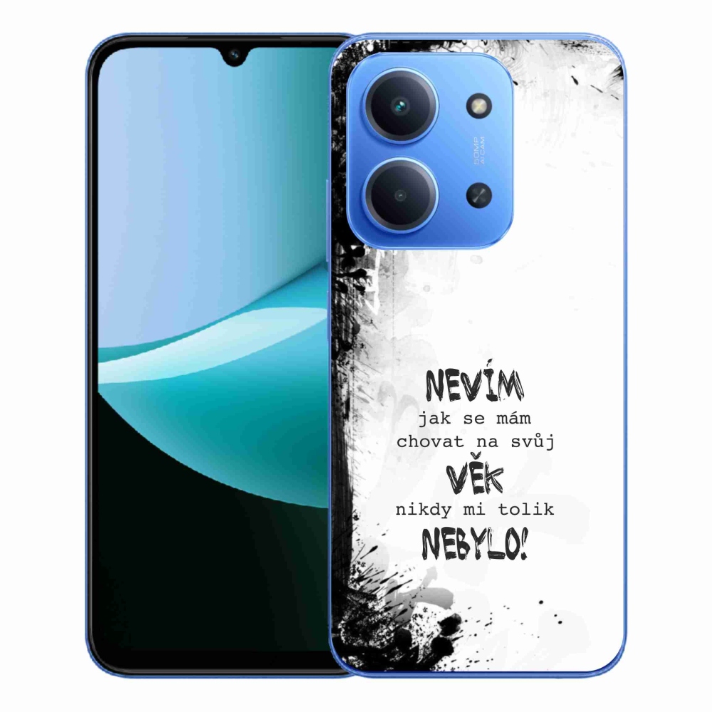 Gél borító mmCase a Xiaomi Redmi 15C 4G/5G (173mm) - vicces szöveg 14 fehér háttérrel