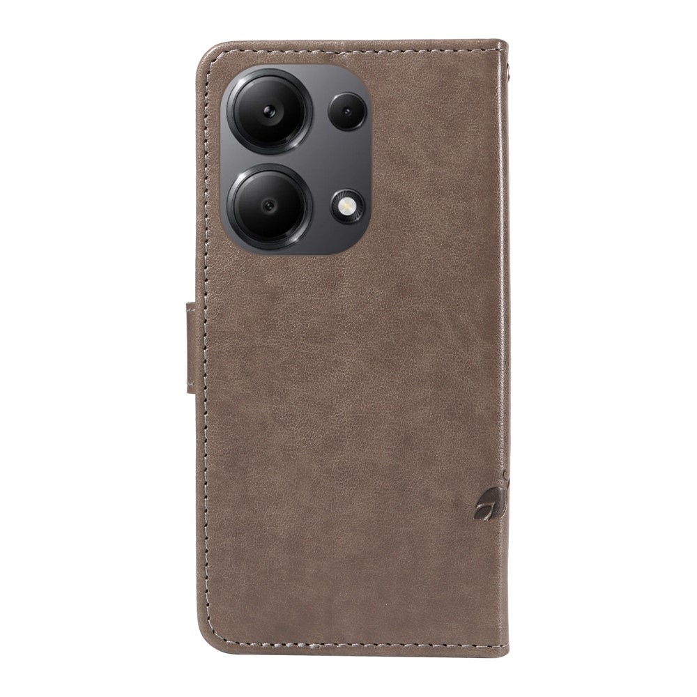 Virágok könyv tok Xiaomi Redmi Note 13 Pro 4G/Poco M6 Pro - szürke