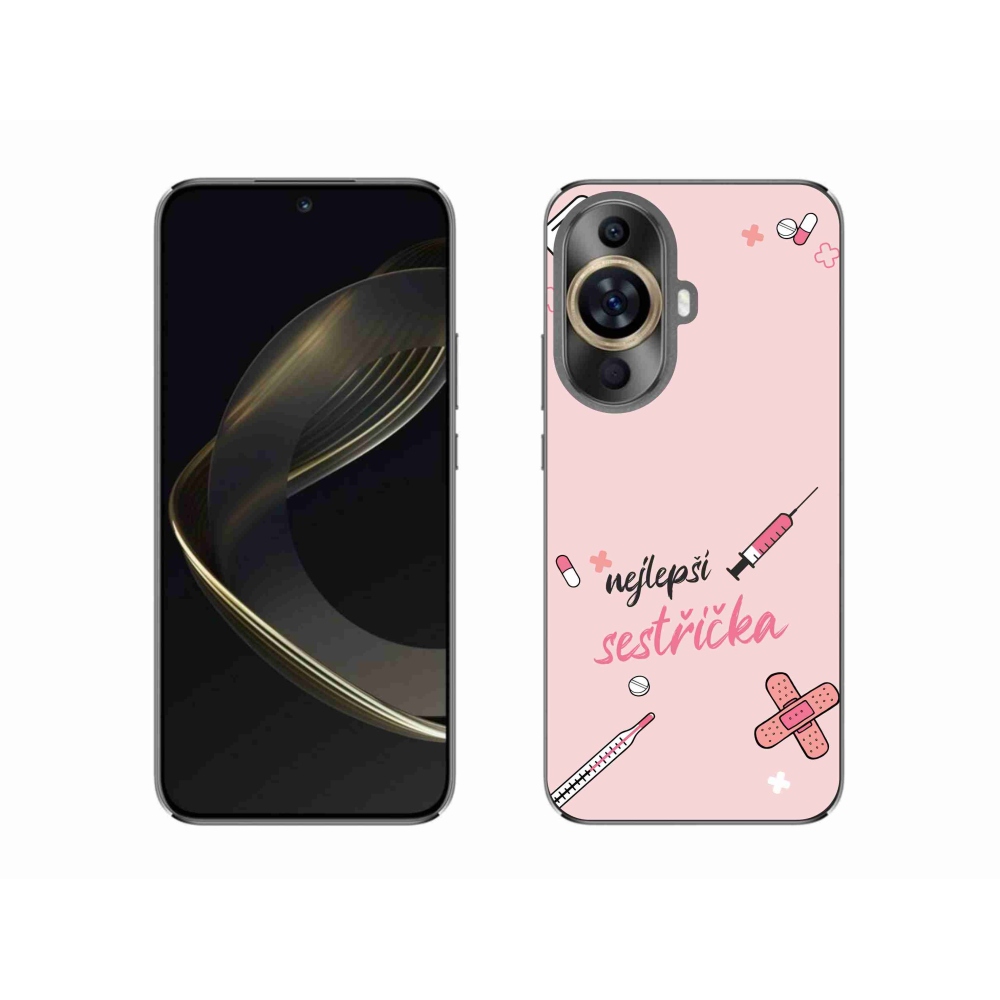 Gél borító mmCase a Huawei Nova 11-en - a legjobb kishúg rózsaszín háttérrel