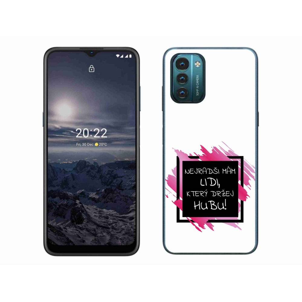 Zselés borító mmCase a Nokia G11/G21 készülékhez - vicces szöveg 7 fekete és fehér háttérrel