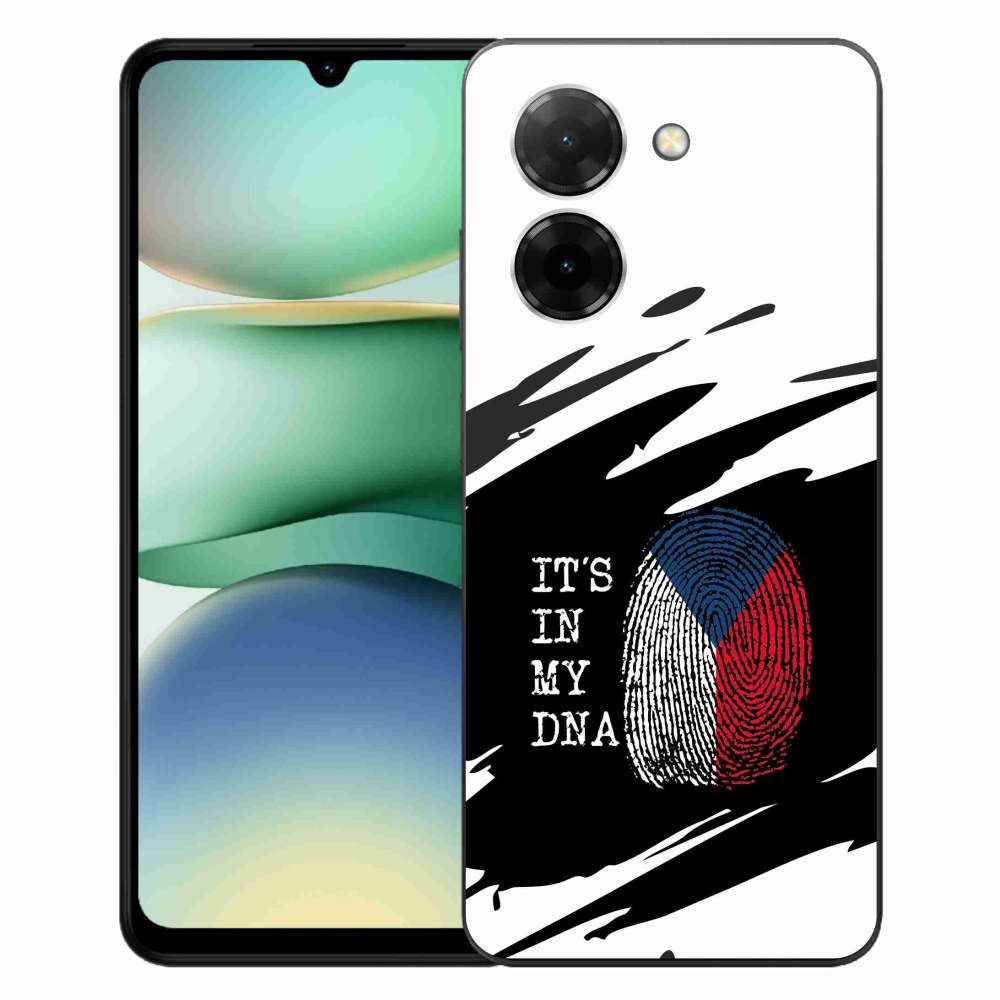 Gél borító mmCase a Xiaomi Redmi A5 (171.7x77.8x8.3mm) - zászlós ujjlenyomat fekete és fehér háttérrel