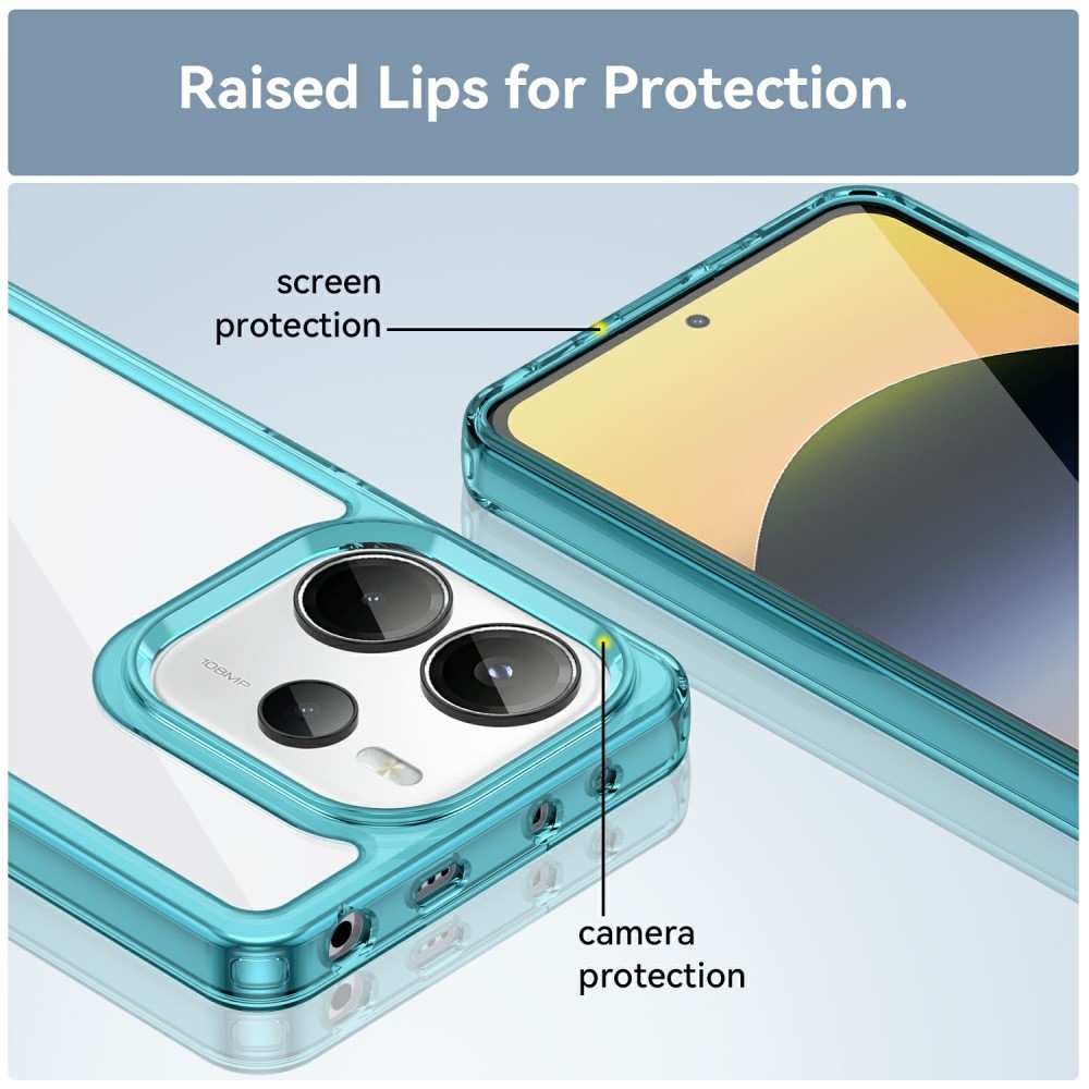 Gél tok kemény hátlappal Xiaomi Redmi Note 14-hez - világoskék színben