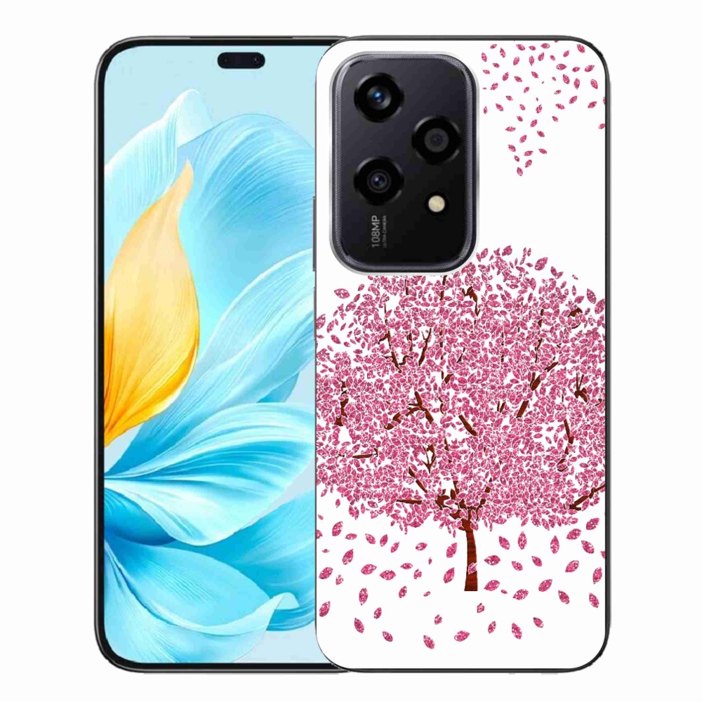 Zselés borító mmCase a Honor 200 Lite 5G számára - rajzfilmfa levelekkel