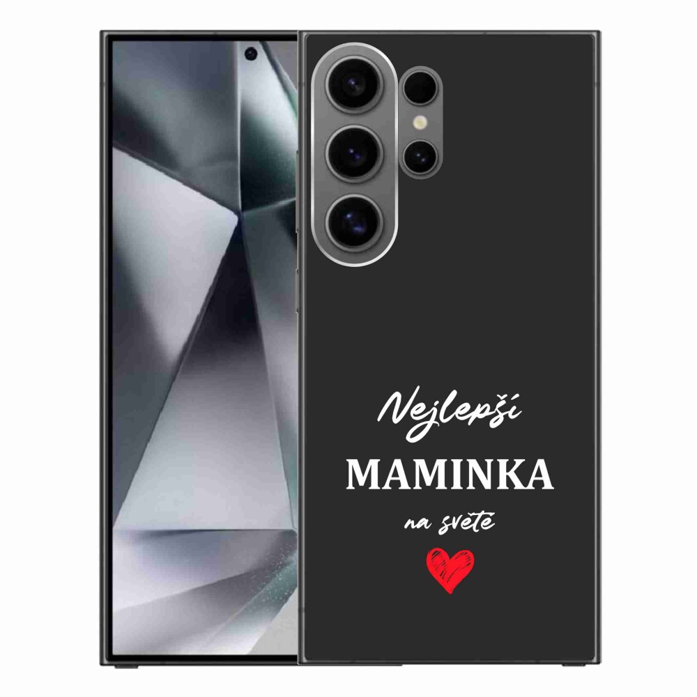 Gél borító mmCase Samsung Galaxy S24 Ultra - legjobb anya 1 fekete háttér