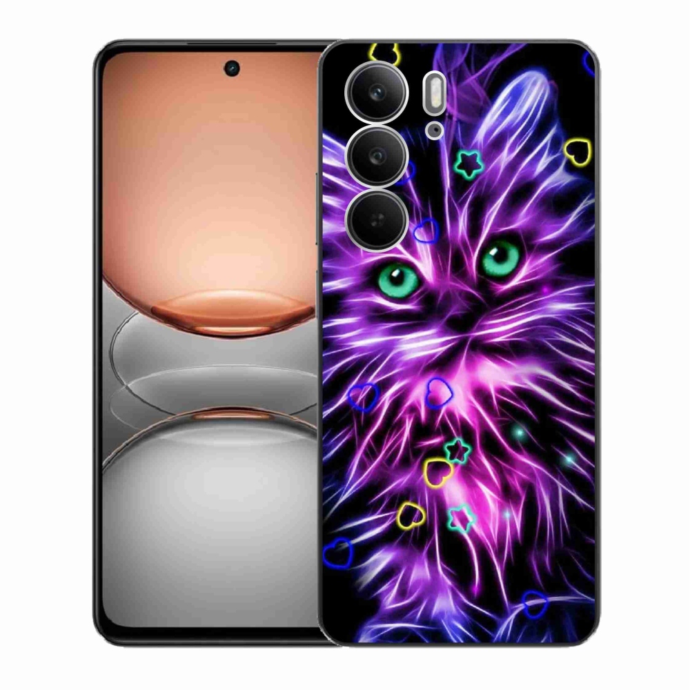 Zselés borító mmCase a Realme C75 készülékhez - absztrakt macska