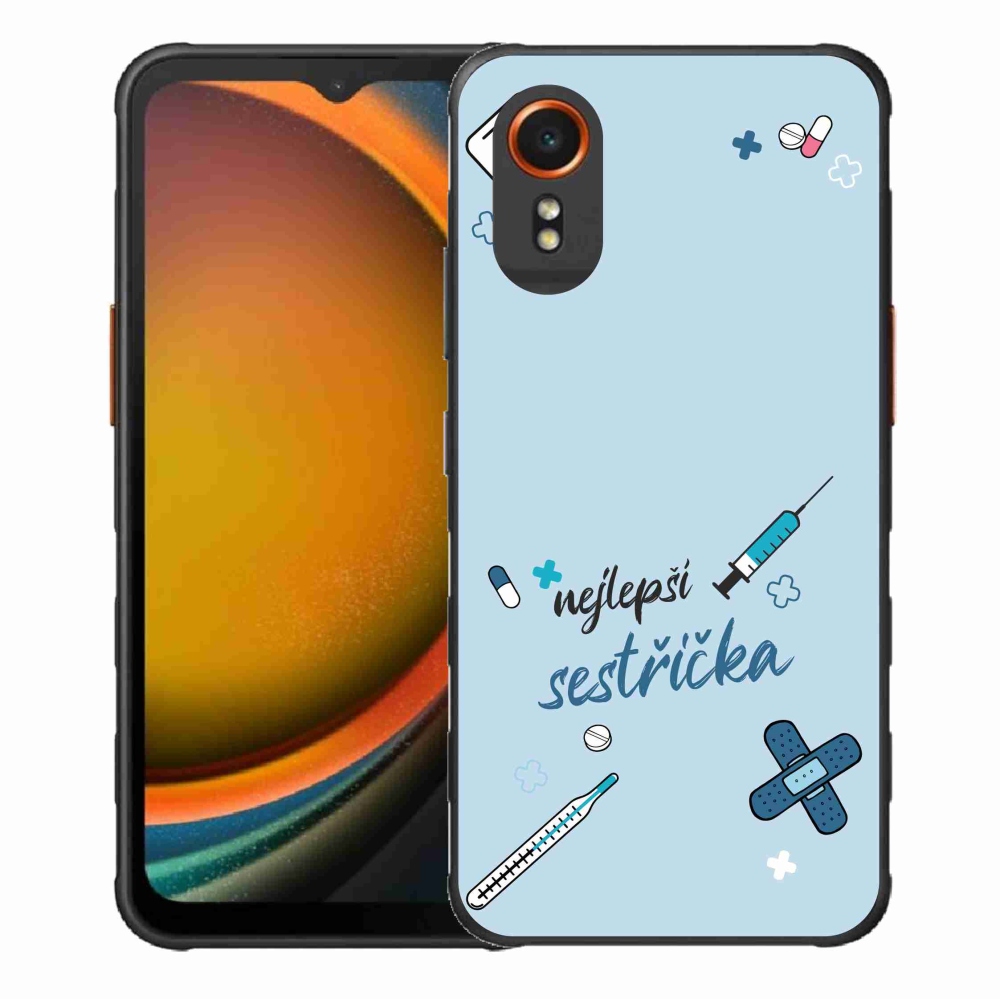 Gél borító mmCase Samsung Galaxy Xcover 7 - legjobb kishúg kék háttérrel