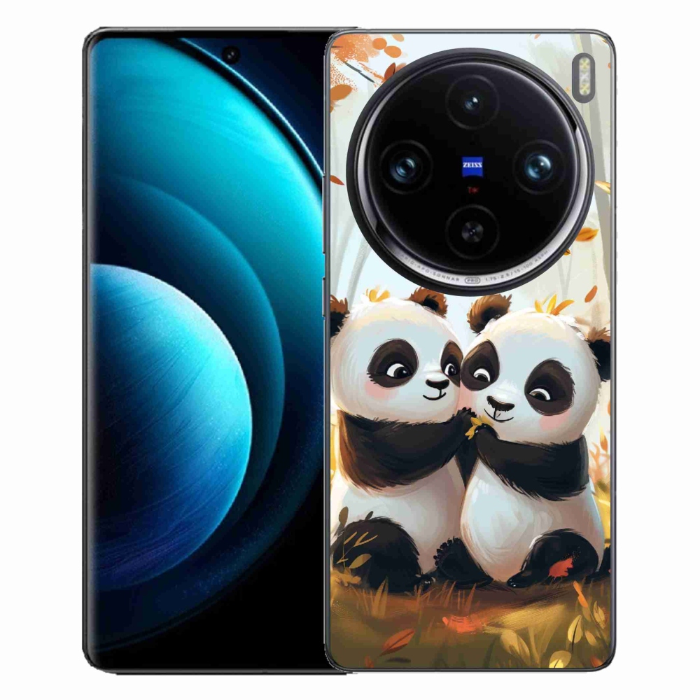 Zselés borítás mmCase a Vivo X100 Pro 5G készülékhez - pandák
