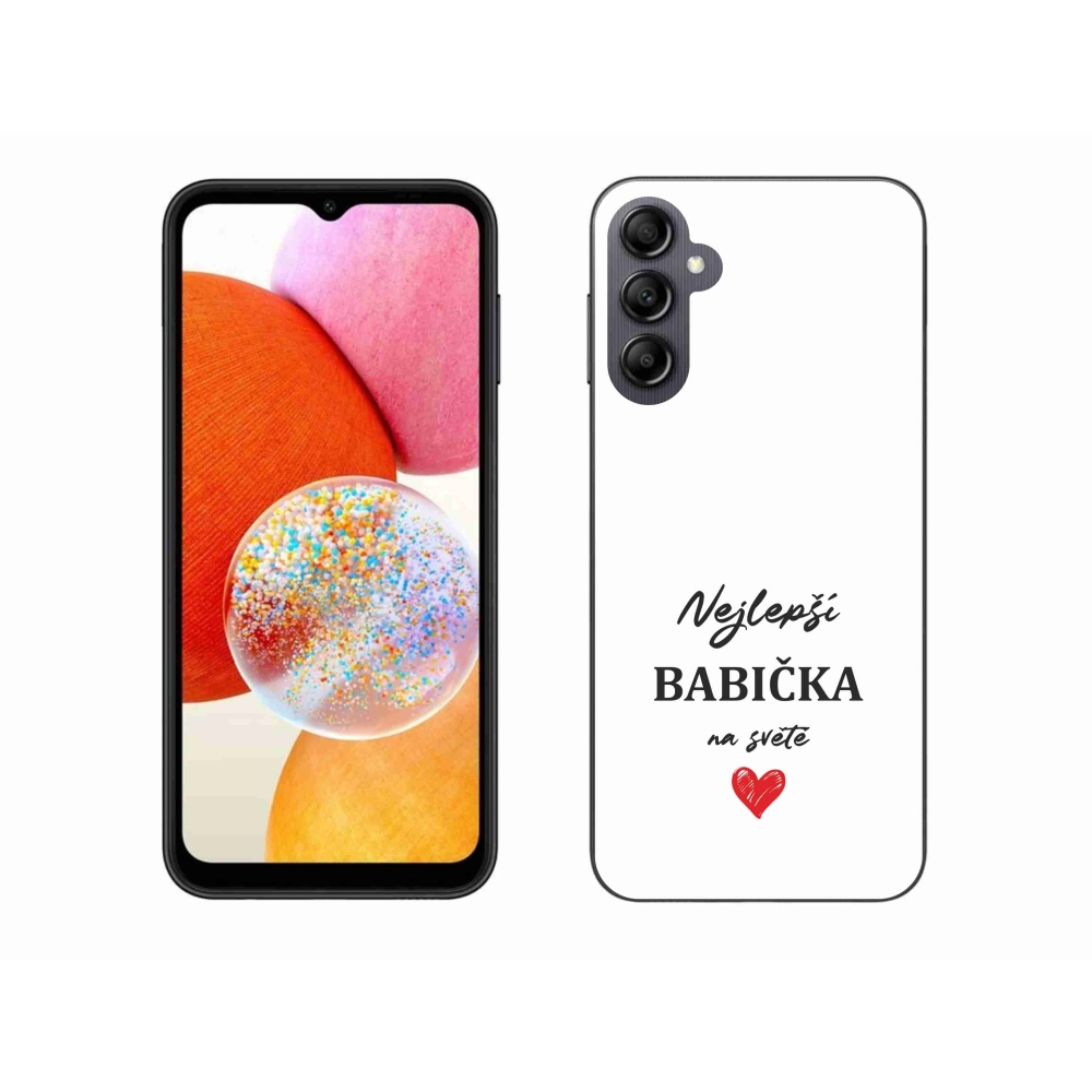 Gél borítás mmCase Samsung Galaxy A14 4G/5G - legjobb nagymama 1 fehér háttér