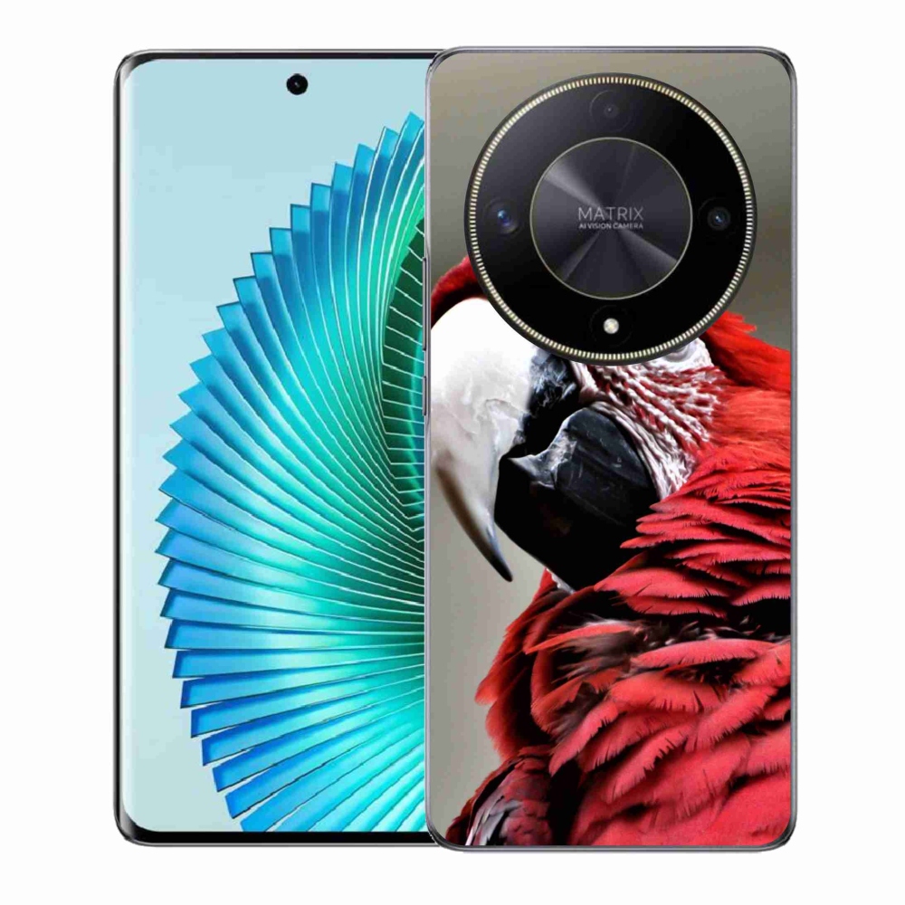 Gél tok mmCase a Honor Magic 6 Lite 5G készülékhez - papagáj ara piros