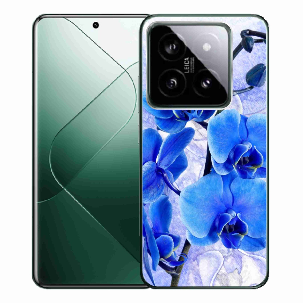 Gél borítás mmCase a Xiaomi 14 Pro-hoz - kék virágok