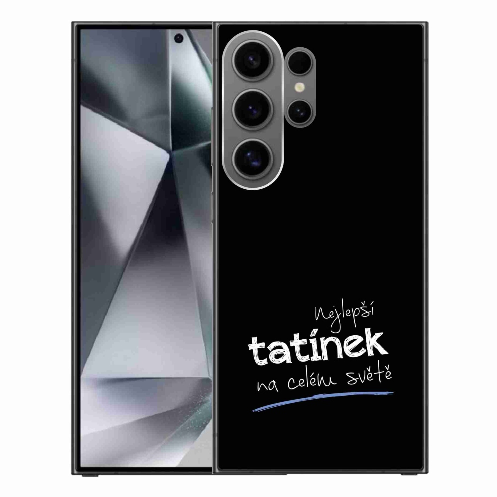 Gél borító mmCase Samsung Galaxy S24 Ultra - legjobb apuci 4 fekete háttérrel