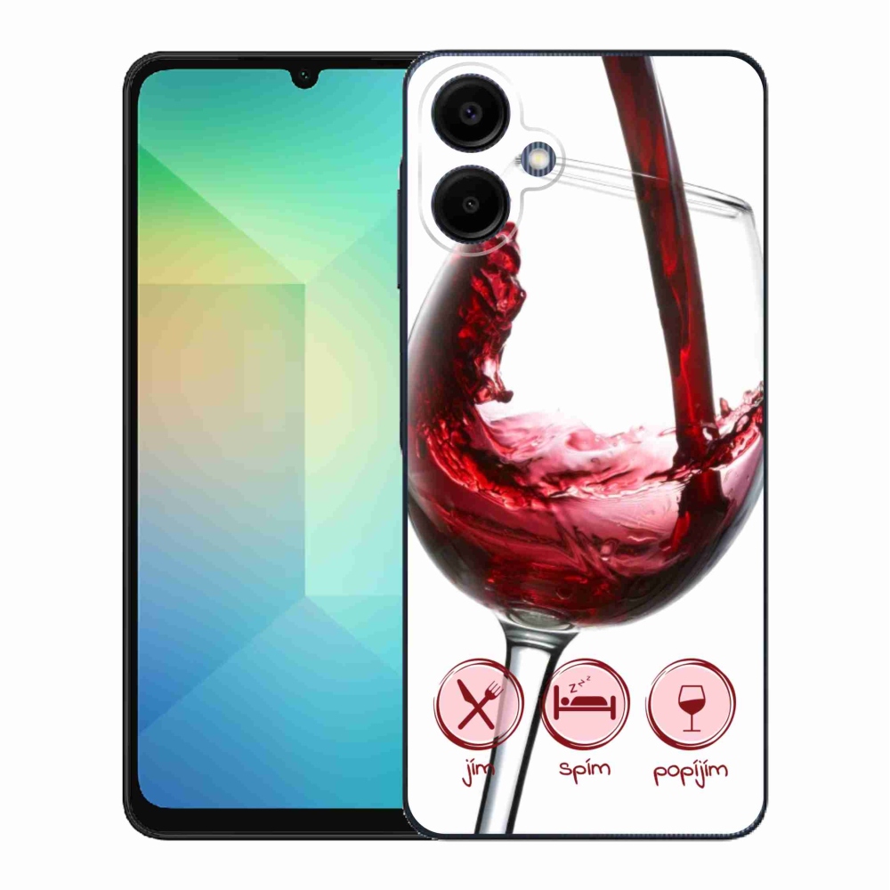 Gél borítás mmCase Samsung Galaxy A06 4G - borospohár piros
